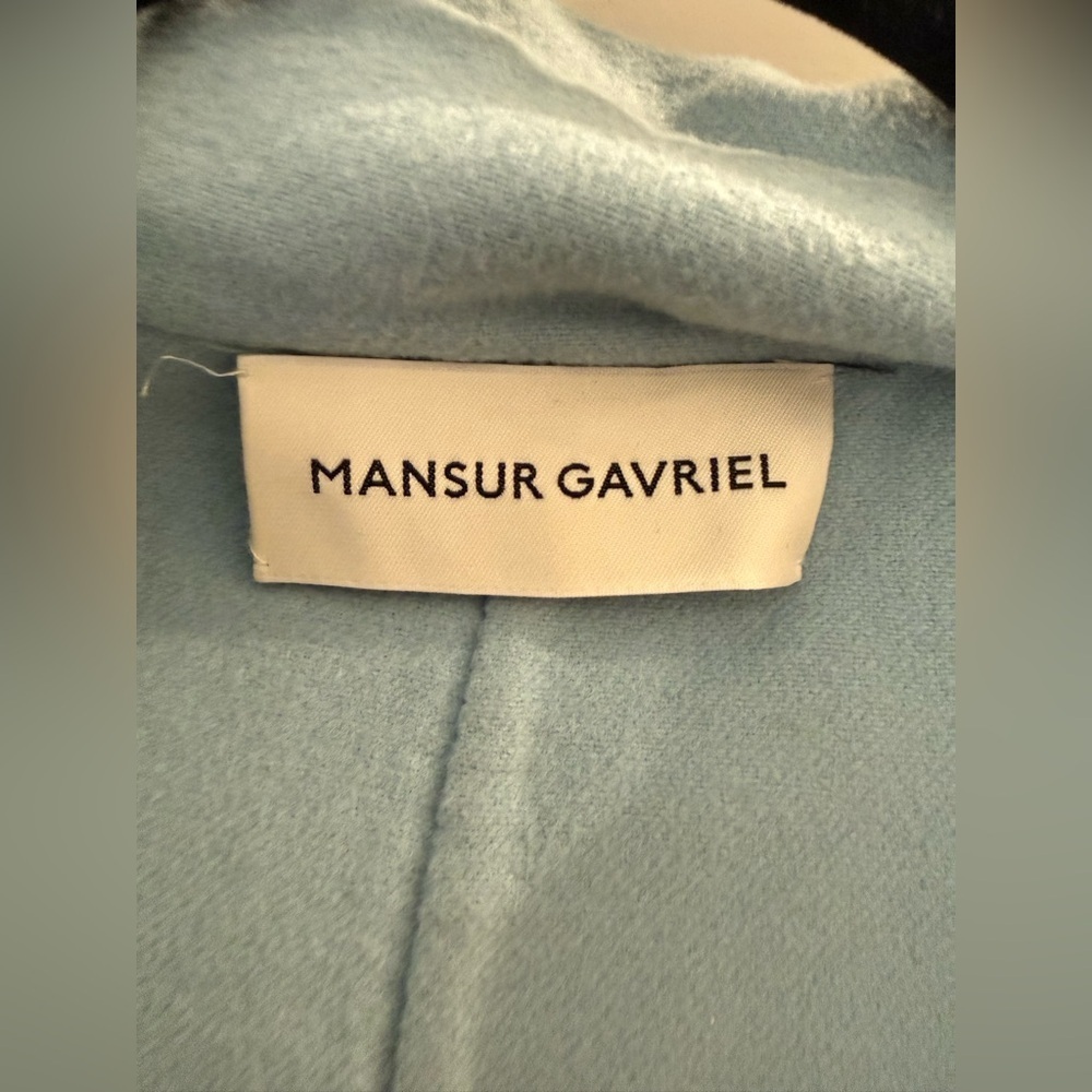 MANSUR GAVRIEL Italian Wool & Cashmere Classic coat Blue Jacket Italy 38 US 8 - Picture 2 of 8